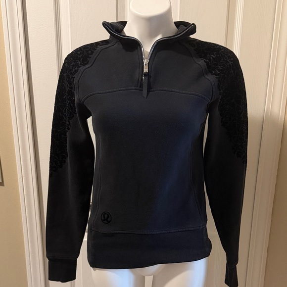 lululemon athletica Black Quarter-Zip Sweatshirt - Picture 1 of 10
